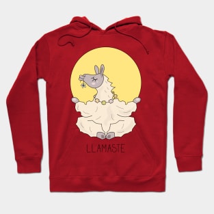 Llamaste illustration - cute llama meditating Hoodie